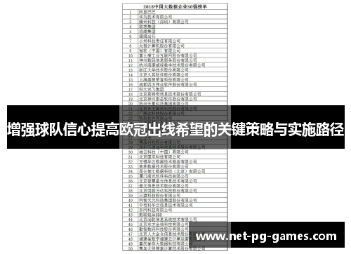 增强球队信心提高欧冠出线希望的关键策略与实施路径