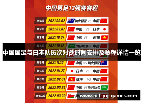 中国国足与日本队历次对战时间安排及赛程详情一览 中国国足与日本队历次对战时间安排及赛程详情一览